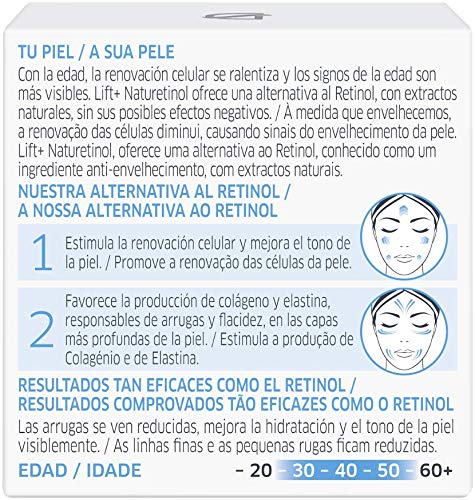 Diadermine - Lift + Crema de Día Naturetinol - 50ml - Reduce arrugas, reafirma e hidrata la piel - Nuestra alternativa al Retinol - 95% ingredientes origen natural
