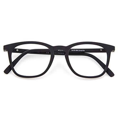 DIDINSKY Gafas de Presbicia con Filtro Anti Luz Azul para Ordenador. Gafas Graduadas de Lectura para Hombre y Mujer con Cristales Anti-reflejantes. Graphite +1.5 – TATE