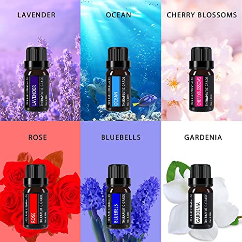 Difusor Aceites Esenciales - GLAMSVILL Ultrasónico Difusor Aromaterapia 300ml Difusor de Aroma humectador,vapor y niebla adjustable,7-Color LED,4 Temporizador para su salon, dormitorio u oficina