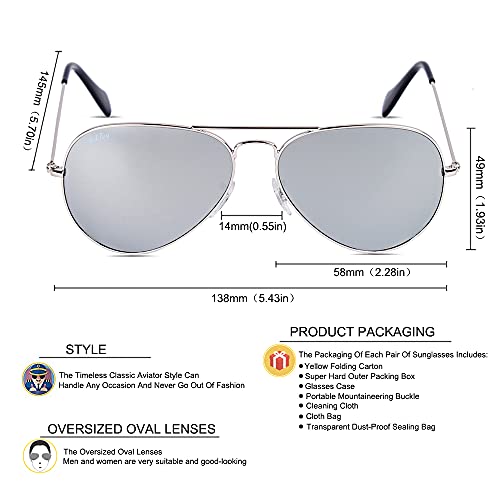 DIKLEY Gafas de sol pilot Hombres Mujer Vidrio Lentes Metal Marco Gafas de sol Hombre Unisex Protección UV400