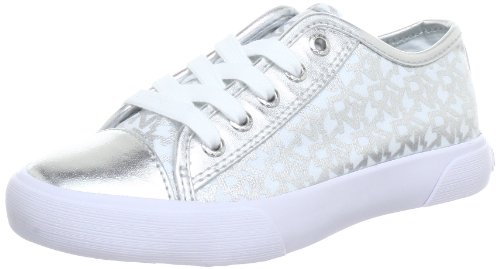 DKNY Linden II - Caña Baja de Lona niña, Color Blanco, Talla 31
