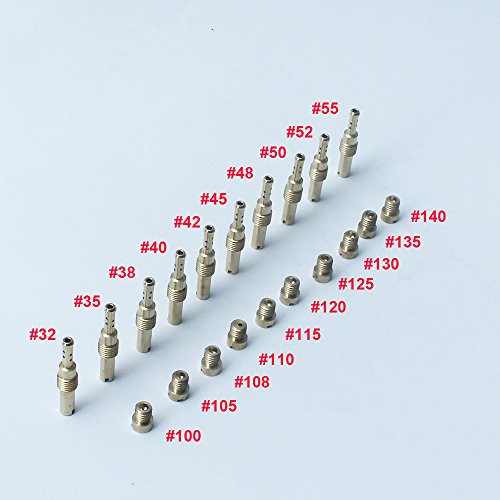 Dokili Juego de 20 piezas de carburador, boquilla principal lenta Pilot Jet Kit de repuesto para carburador Keihin Oko Koso PE PWK