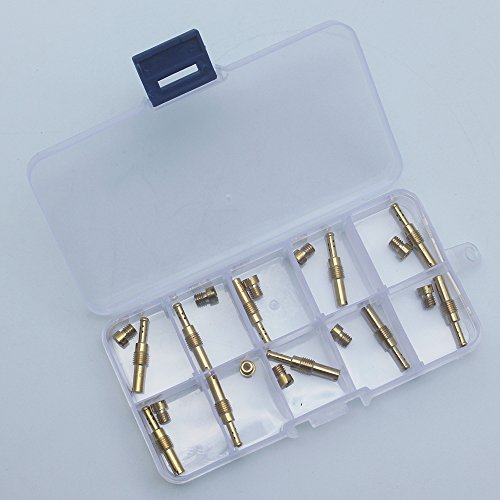 Dokili Juego de 20 piezas de carburador, boquilla principal lenta Pilot Jet Kit de repuesto para carburador Keihin Oko Koso PE PWK