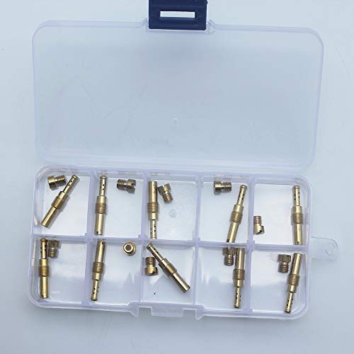 Dokili Juego de 20 piezas de carburador, boquilla principal lenta Pilot Jet Kit de repuesto para carburador Keihin Oko Koso PE PWK