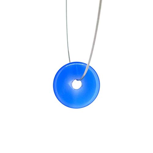 Donut Pequeño Agata Azul para Colgante Minerales y Cristales, Belleza energética, Meditacion, Amuletos Espirituales