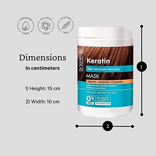 Dr. Santé Natural Hair Mask Queratina, arginine and Collagen 1 litro)