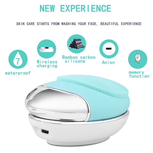 DryMartine Limpiador Facial y Masajeador,Silicona Orgánica Recargable Waterproof Masaje Facial, Anti-Aging Limpiador de Piel y Deep Exfoliator
