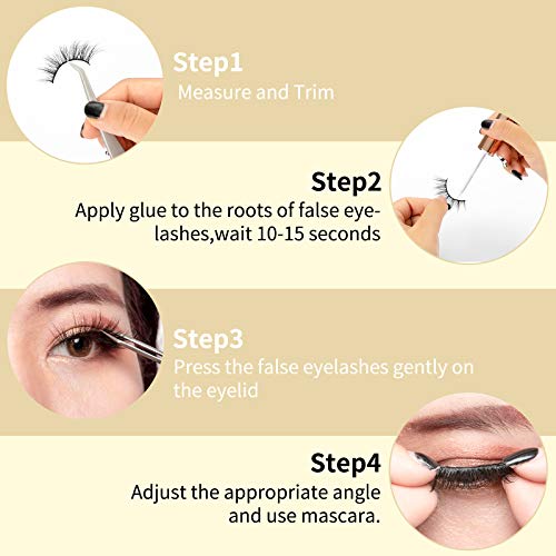 DYSILK 6D Pestañas Postizas Suaves Esponjosas Pestañas Naturales Volumen Dramático Largo Gruesas Suaves Reutilizables Hechas a Mano, Mezclados 5 Estilos ( Sin Pegamento )
