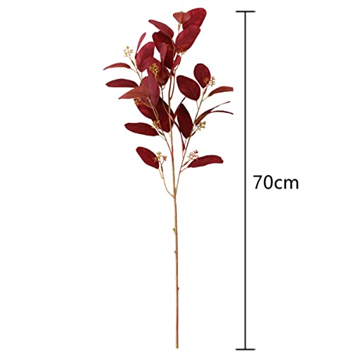 EasyLife - Flores artificiales de eucalipto de 70 cm, 5 unidades por juego, 2 colores, para decoración de oficina, cafetería, boda y decoración del hogar