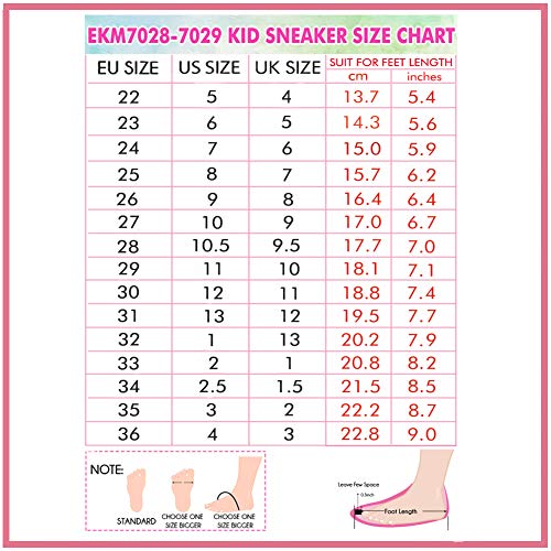 EIGHT KM Zapatos para niños pequeños/niños pequeños Zapatillas de Deporte Ligeras EKM7029 Azul Marino/Rosa Talla 32