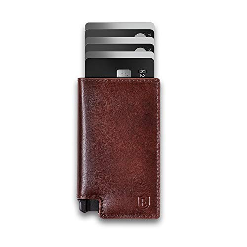 Ekster Parliament - Cartera de piel fina con bloqueo RFID y acceso rápido a las tarjetas
