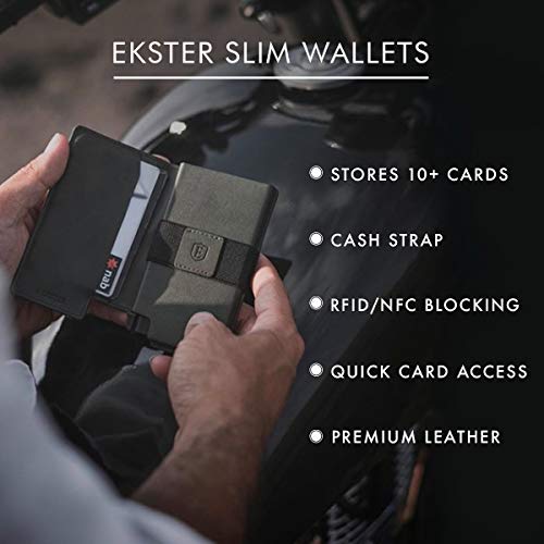 Ekster Parliament - Cartera de piel fina con bloqueo RFID y acceso rápido a las tarjetas