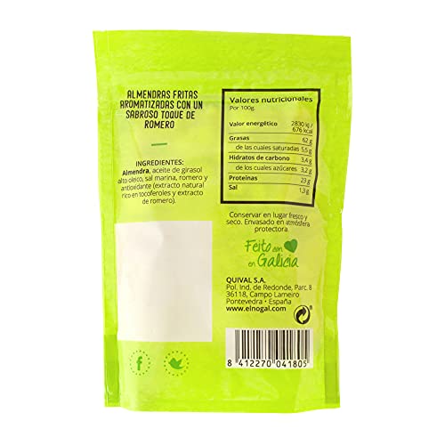 EL NOGAL Frutos Secos Almendras con Romero Doypack, 110 G