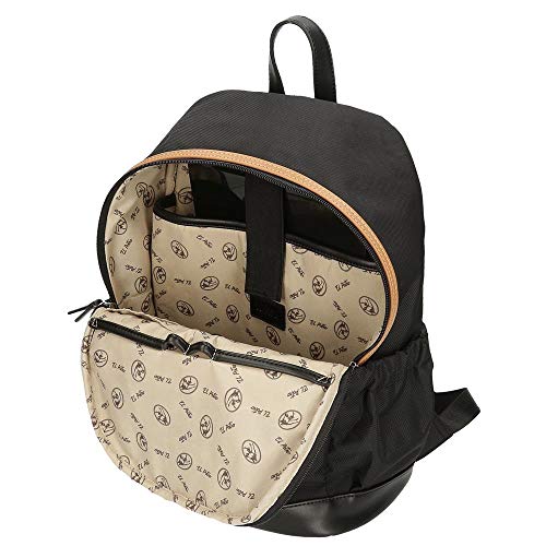El Potro Chic Mochila Porta Ordenador, Negra