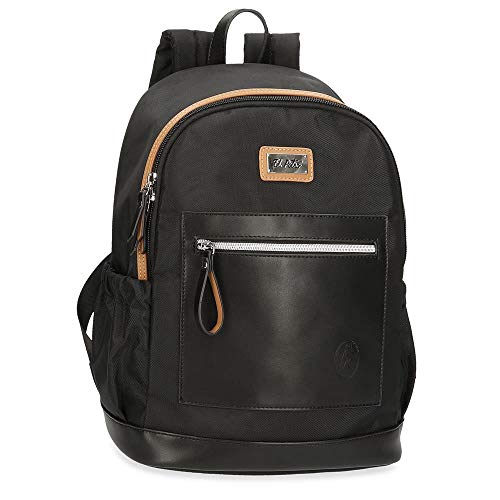 El Potro Chic Mochila Porta Ordenador, Negra