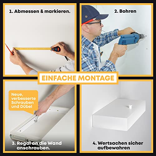 Elder Welder® Estantería Blanca con Compartimento Secreto | 30cm x 60cm | Muebles Secretos | Estantería con Llave | Caja Fuerte Empotrable | Ideal para Guardar Objetos de Valor Caja Fuerte Camufladas