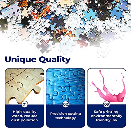 Emina 6000 Piezas Adultos, Rompecabezas Adultos Carriage Snow Scene,6000piece Rompecabezas de Madera Puzzle de impresión de Alta definición, Jugar con la Familiameasures 218 x 105cm(86x42in)