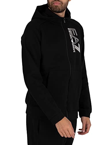 Emporio Armani EA7 de los Hombres Chándal con Logo Lateral, Negro, M