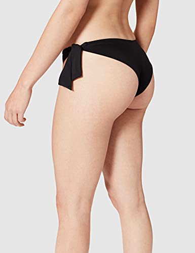 Emporio Armani Swimwear Padded Band & Bows Brazilian W/Bows Bikini Silver & Bronze Juego Biquini, Negro, S para Mujer
