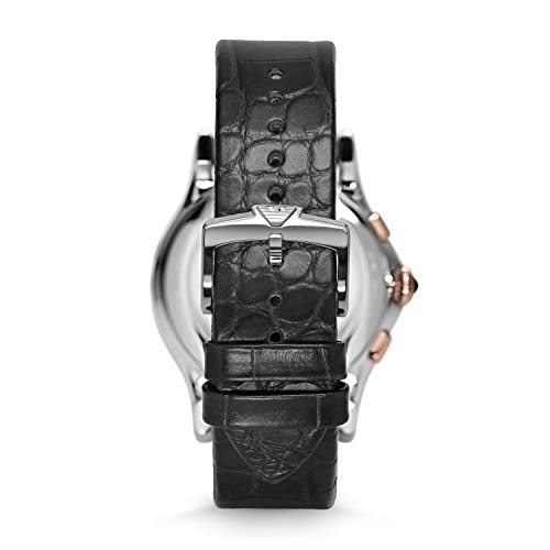 Emporio Armani Swiss - Reloj Classic con cronógrafo y Correa de Piel de aligátor Negra para Hombre ARS4016