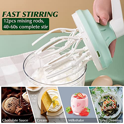 Erato Batidor de huevos de manivela, Manual Crema De Huevo Batidor De 1200ML, Batidora Manual, Varillas De Batir Para Crema