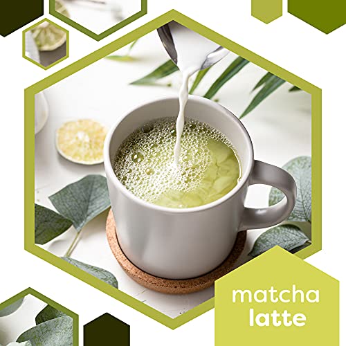 ERBOTECH Te Matcha / Polvo de té verde japonés 100 g, Multivitamínico 100% natural, Vegan, Made in Italy. Ideal para pasteles, batidos, thé helado