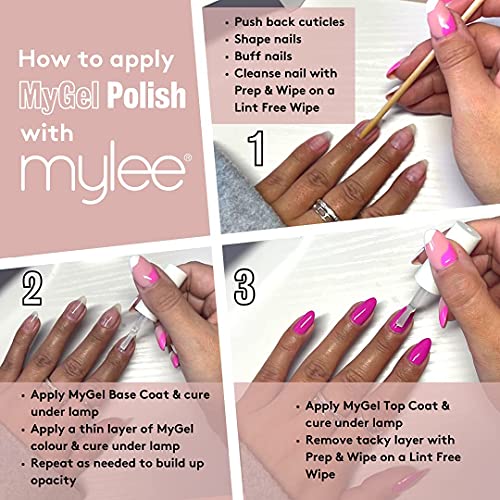 Esmalte de gel para uñas MyGel, de MYLEE (10ml) MG0111 - Piping Hot UV/LED Nail Art Manicure Pedicure para uso profesional en el salón y en el hogar - Larga duración y fácil de aplicar