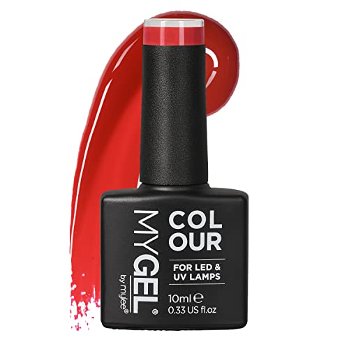 Esmalte de gel para uñas MyGel, de MYLEE (10ml) MG0111 - Piping Hot UV/LED Nail Art Manicure Pedicure para uso profesional en el salón y en el hogar - Larga duración y fácil de aplicar