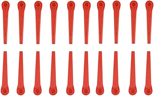 EVEHAP Cuchillas de plástico para desbrozadora Gardena, 100 Unidades, para cortabordes y cortacésped Gardena, Color Rojo