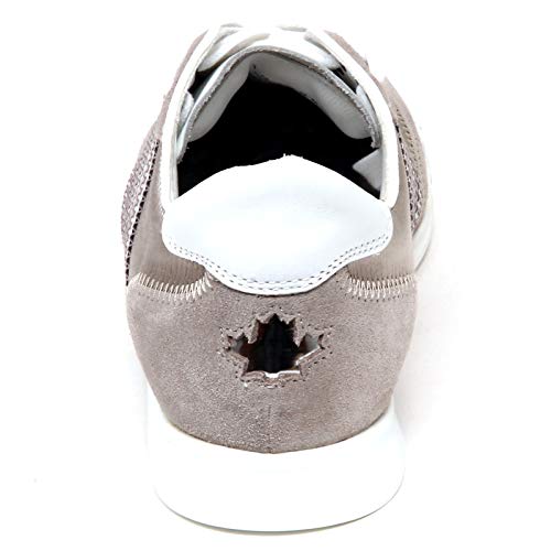 F6616 Sneaker Donna Suede/Satin DSQUARED2 Scarpe Grey/Silver Shoe Woman [37]