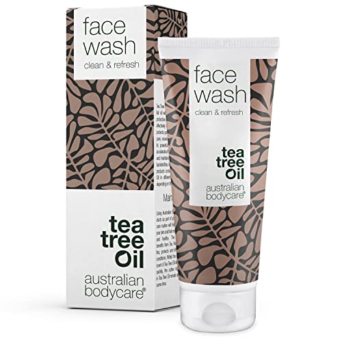 Face Wash de Australian Bodycare 100 ml |limpiador facial con aceite de árbol del té, para piel grasa, con espinillas y acné |Aceite natural de árbol del té australiano con 100% puro.