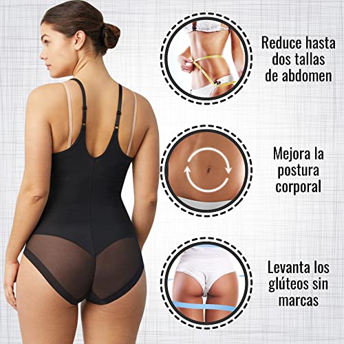Faja Reductora para Mujer - Body reductor - Lencería Moldeadora - Levanta Glúteos - Fajas reductoras mujer - Shapewear - Regalo - lenceria mujer sexy - faja embarazada - corsé (XL, NEGRO)