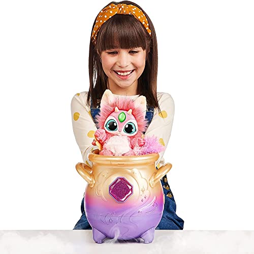 Famosa - My Magic Mixies, Peluche Color Rosa, juguete interactivo de magia, con caldero de pócimas, luces y sonidos, efecto de niebla, muñeco divertido y varita mágica, (MGX00000)