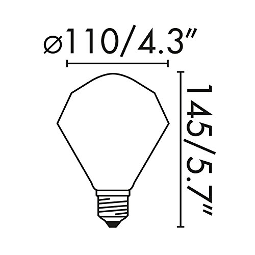 Faro Barcelona 17435 - Bombilla (bombilla incluida) Lámpara diamante ambar e27 led 4w 2200k 350lm