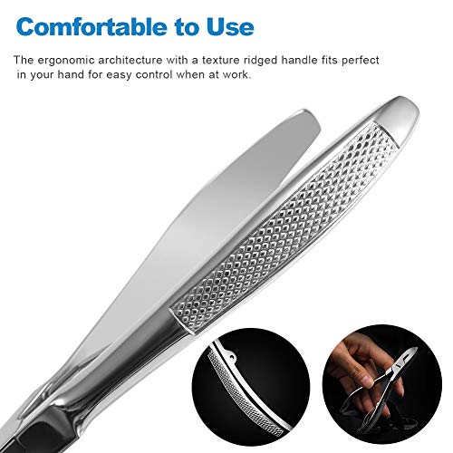 Feryes - Cortacutículas con hoja curva, cortador de cutícula de acero inoxidable resistente, cortador de cutícula de doble uso para uñas y recorte cutáneo