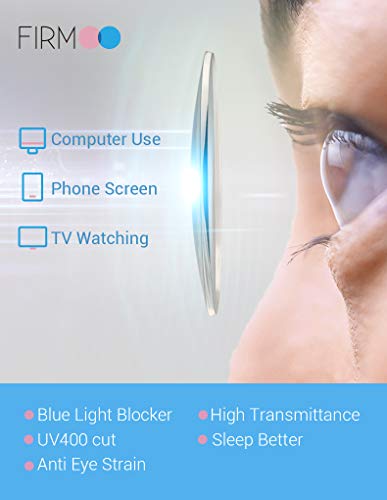 Firmoo Gafas para Ordenador Anti luz Azul,Evita la Fatiga Ojos, Gafas PC UV Luz Filtro Protección Azul Mujer Hombre para Antifatiga