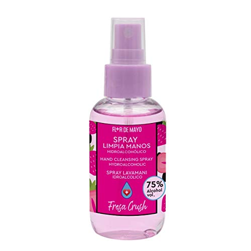 Flor de Mayo, Spray Higienizante Hidroalcohólico de manos FRESA CRUSH, 100ml
