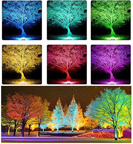 Foco Solar colores, Itscool LED Luz Solar Jardín 9 Colores con Control Remoto para Jardín (2 Unidades)