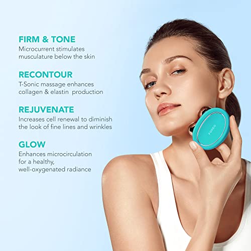 FOREO BEAR Tonificante facial con microcorrientes, 5 intensidades y conexión por app, Mint