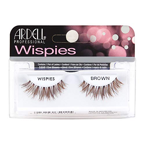 Forever Living Ardell Pestañas Postizas Naturales Wispies | Color Marrón | Incluye Pegamento | 1 Par De Pestañas Con Efecto Entrelazado Para Un Look Natural E Impactante, color Marrón
