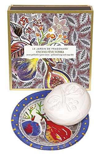 FRAGONARD - Jardin de Fragonard ENCENS FEVE TONKA Perfumed Soap & Dish Set by Fragonard