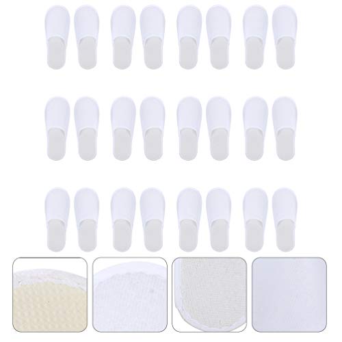 FRCOLOR 12 Pares de Zapatillas Desechables de Punta Cerrada Spa Zapatillas Antideslizantes Tamaño Universal Perfecto para Mujeres Hombres Hotel Casa de Los Huéspedes de Salón de Uñas