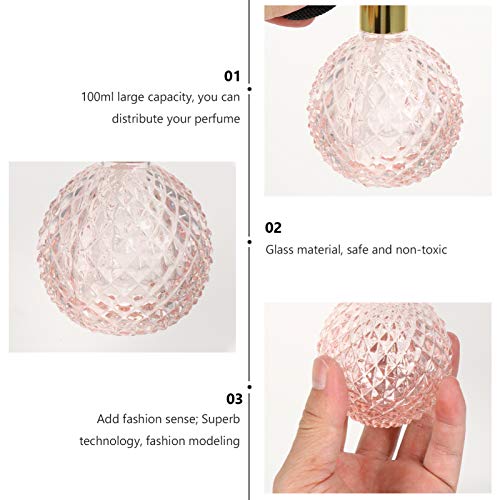 FRCOLOR - Perfume de cristal vintage recargable, vacío, 100 ml, rosa (Rosa) - 330M4GQ46ETE10BYEO0FNUG2Y