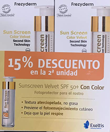 FREZYDERM SUN SCREEN VELVET FACE COLOR 50ML SPF50 PACK