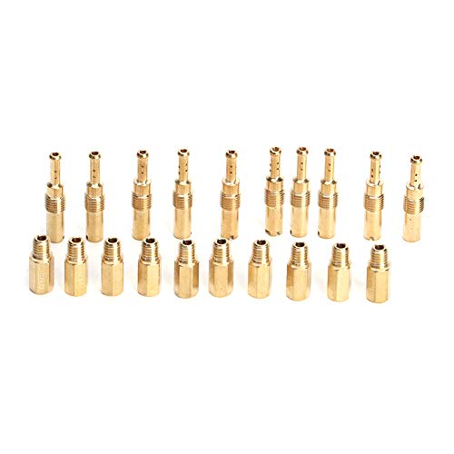 Fydun Carburador Jets Principales Kit de chorros piloto lento principal carburador de 20 piezas para Keihin OKO KOSO PE PWK Carb