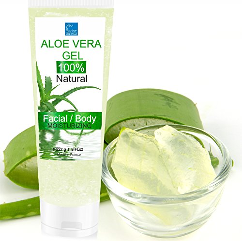 Gel de Aloe Vera Gel Hidratante Rostro Cuerpo 200 ml- 100% Natural Gel de DEPILACIÓN