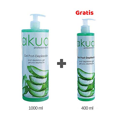 Gel Post Depilación Aloe Vera | Pack oferta 1000ml + 400ml | 99% Aloe Vera 1% Mentol Natural | Tratamiento Dermo-hidratante | Efecto calmante, Refrescante y Relajante | Gel Post-depilatorio