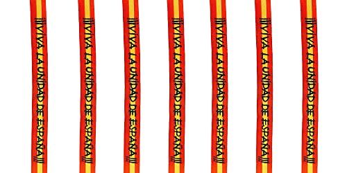Gemelolandia | Pack de 7 Pulseras de Tela Viva la unidad de España 30 cm | Regalo Original | Ideal Para Bodas, Aniversarios, Fiestas, Despedidas de Solteros