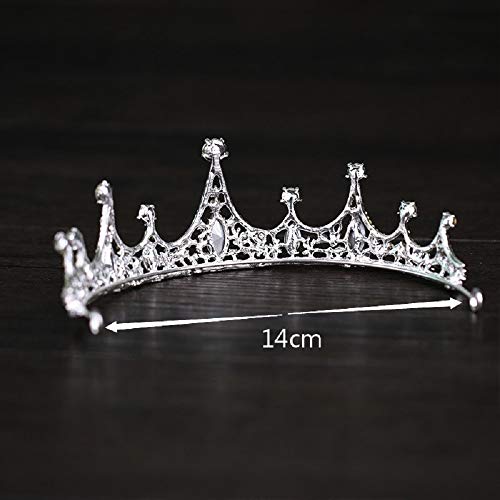 Generic Brands Corona Tiara Cumpleaños Corona Tiara Corona de Cristal Corona Nupcial para Bodas Fiestas de Cumpleaños Proms Concursos
