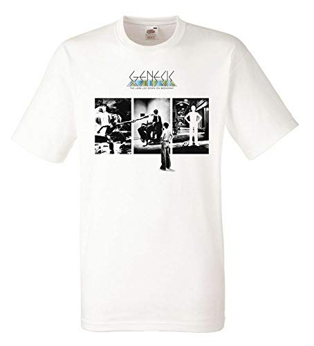Genesis The Lamb Lies Down On Broadway White Mens T-Shirt Men Rock Band tee White M